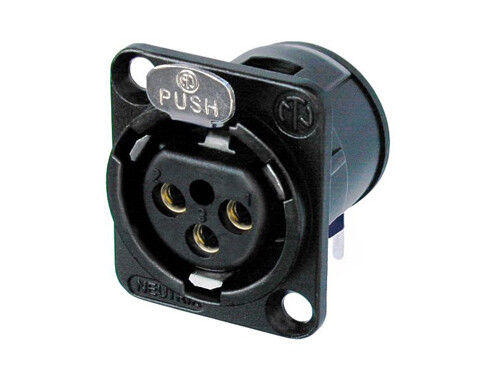 Neutrik NC3FD-H-B XLR-runkonaaras PCB:lle