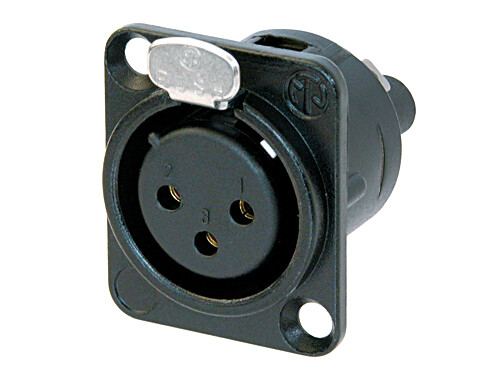 Neutrik NC3FD-S-1-B XLR-runkonaaras, ruuviterminaali