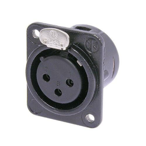 Neutrik NC3FDM3LBAG-1 XLR-runkonaaras, M3 kiinnitysreiät