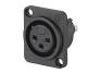Neutrik NC3FPP XLR-runkonaaras, muovirunko