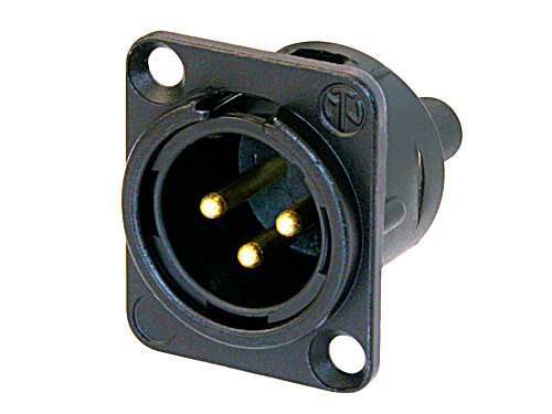 Neutrik NC3MD-S-1-B XLR-runkouros, ruuviterm.