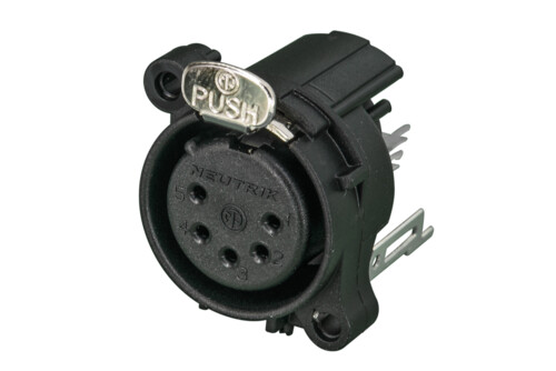 Neutrik NC5FAV XLR-runkonaaras piirikortille