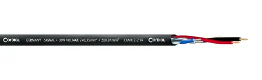 [CAMX2-2FR] Cordial CAMX 2-2 FR hybridi AMX-kaapeli 2x0,35mm²+2x0,81mm², Ø6,35mm