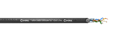 [CCAT5PVC] Cordial CAT5e PVC-kaapeli, SF/UTP, AWG26/19, Ø6,5mm