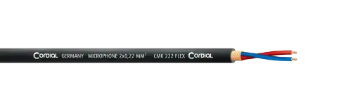 [CMK222FLEX] Cordial CMK FLEX mic cable 2x0,22mm² Ø6,4mm black, 100 m reel