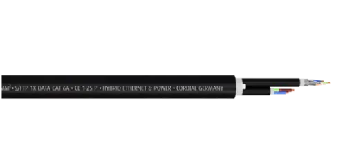 [CE1-25P] Cordial CE 1-25 P hybridi CAT6A + 3x2,5mm², Ø23,7mm