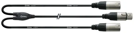 [CFY0,3FMM] Cordial CFY0.3FMM XLR-naaras / 2 x XLR-uros Y-kaapeli 30 cm