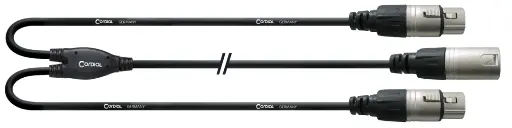 [CFY0,3MFF] Cordial CFY0.3MFF XLR-uros / 2 x XLR-naaras Y-kaapeli 30 cm