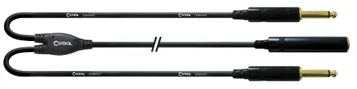 [CFY0,3GPP] Cordial CFY0.3GPP 6,3 mm monojakki/2 x 6,3 mm monoplugi Y-kaapeli 30 cm