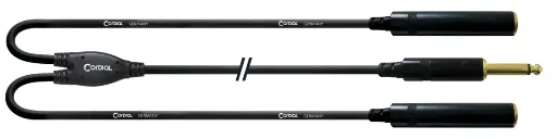 [CFY0,3PGG] Cordial CFY0.3PGG 6,3 mm monoplugi/2 x 6,3 mm monojakki Y-kaapeli 30 cm