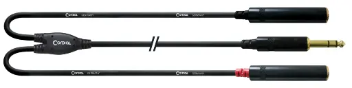 [CFY0,3VGG] Cordial CFY0.3VGG 6,3 mm stereoplugi/2 x 6,3 mm monojakki Y-kaapeli 30 cm