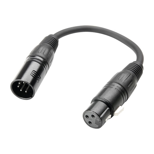 [NA0,2F3M5] DMX-adapterikaapeli 0,2 m, XLR-3F / XLR-5M