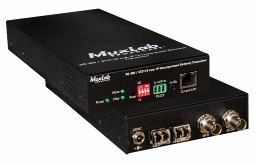[500767-2110-MM] MuxLab 500767-2110-MM 3G-SDI/ST2110 over IP Tranceiver, MM
