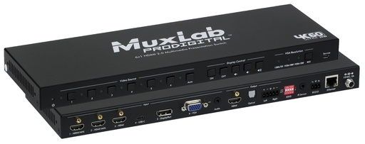 [500445] MuxLab 6x1 multimedia esitysvalitsin