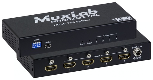 [500426] MuxLab HDMI 1x4 jakaja, 4K60