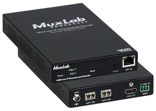 [500774-RX-MM] MuxLab HDMI 4K / ST2110 over IP RX, MM