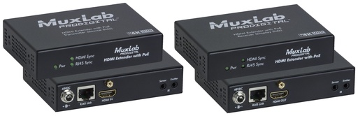 [500451-POE] MuxLab 500451-POE HDMI Extender Kit, PoE, HDBT, UHD-4K