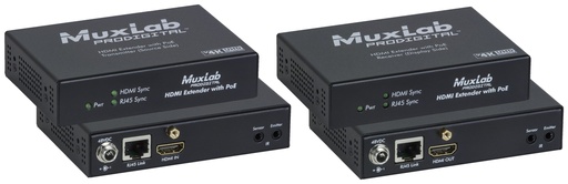 [500451-POE] MuxLab HDMI Extender Kit, PoE, HDBT, UHD-4K