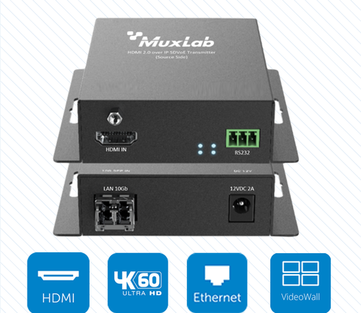 [500709-TX] MuxLab 500709-TX HDMI2.0 SDVoE Transmitter 10Gb, MM