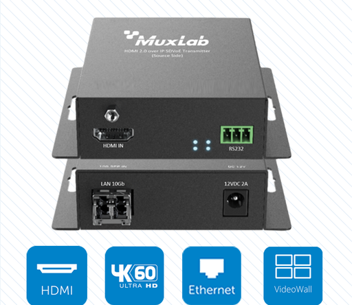 [500709-RX] MuxLab HDMI2.0 over IP SDVoE Receiver 10Gb MM