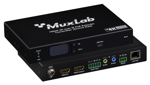 [500850-TX] MuxLab 500850-TX KVM HDMI IP PoE Transmitter Deluxe, 4K30