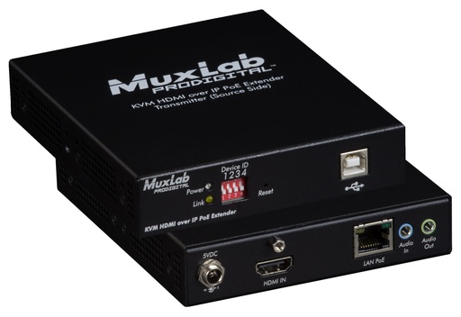 [500772-TX] MuxLab 500772-TX KVM HDMI over IP PoE Transmitter, 4K