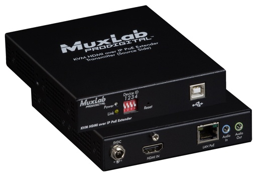 [500772-TX] MuxLab KVM HDMI over IP PoE Transmitter, 4K