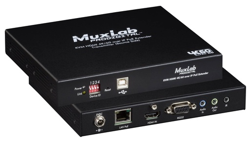 [500800-TX] MuxLab 500800-TX KVM HDMI over IP PoE Transmitter,4K/60