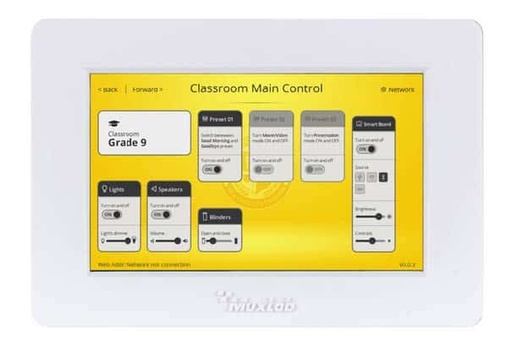 [500817-WH] MuxLab Touch Control Panel 5 inch white, PoE