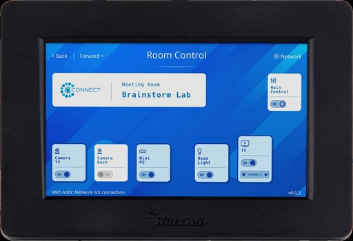 [500817] MuxLab Touch Control Panel 5 inch, PoE