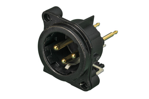 [NC3MBV-B] Neutrik NC3MBV-B 3-napainen XLR-runkouros PCB/pysty