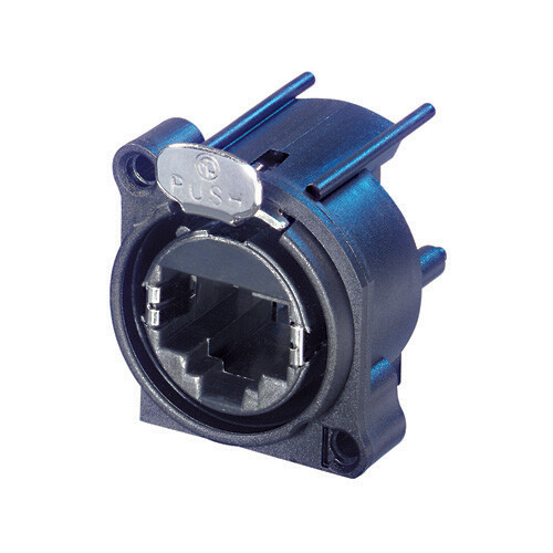 [NE8FAH] Neutrik Cat5e (RJ45) runko, vaaka, A-aukko (PCB)