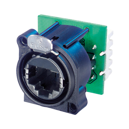 [NE8FAV-YK] Neutrik Cat5e (RJ45) runkoliitin, A-aukko (Krone)