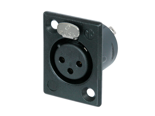 [NC3FP-B-1] Neutrik NC3FP-B-1 XLR-runkonaaras