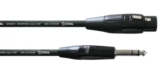 Cordial CIM FV SILVER LINE XLR-naaras/6,3 mm stereoplugi kaapeli