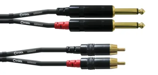 Cordial CFU PC RCA / 6,3 mm plugi stereokaapeli