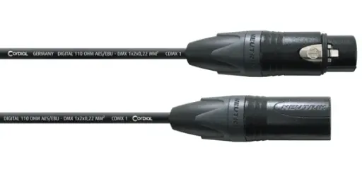 Cordial CDX-1 yksiparinen DMX-kaapeli NC5 liittimillä
