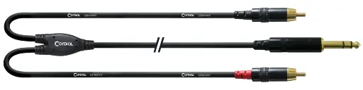 Cordial CFY VCC 6,3 mm stereoplugi/2 x RCA-uros Y-kaapeli