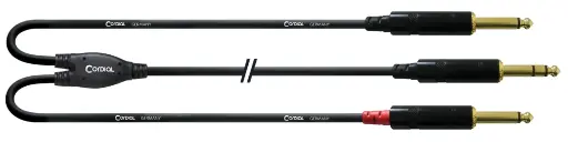 Cordial CFY VPP 6,3 mm stereo/2 x 6,3 mm monoplugi insertti/Y-kaapeli