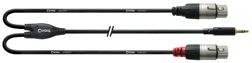 Cordial CFY WFF 3,5mm stereoplugi/2 x XLR-naaras Y-kaapeli