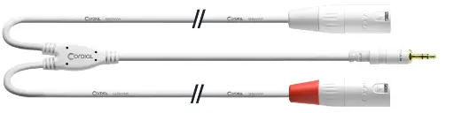 [CFY9WMM-LONG-SNOW] Cordial CFY WMM-LONG-SNOW ministereoplugi/2 x XLR-uros Y-kaapeli