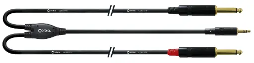 Cordial CFY WPP-LONG 3,5 mm stereoplugi/2 x 6,3 mm monoplugi Y-kaapeli