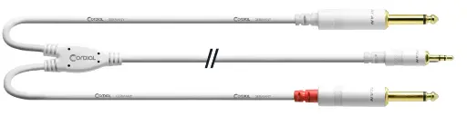 Cordial CFY WPP-SNOW 3,5 mm stereoplugi/2 x 6,3 mm monoplugi Y-kaapeli