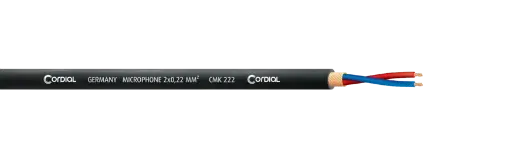 [CMK222BLACK/100] Cordial CMK 222 mikkikaapeli 2x0,22mm² musta, 100 m kela