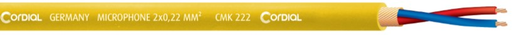 [CMK222YELLOW/100] Cordial CMK 222 mikkikaapeli 2x0,22mm² keltainen, 100 m kela