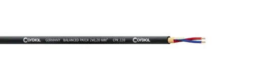 [CPK220BLACK/100] Cordial CPK 220 mikrofonikaapeli musta, 100 m kela