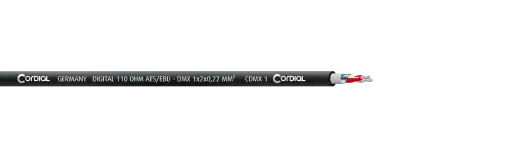 [CDMX1BLACK/500] Cordial CDMX 1 DMX-kaapeli, 1x2x0,22mm², 500 m kela
