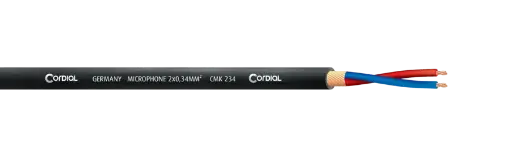 [CMK234BLACK/500] Cordial CMK 234 mikrofonikaapeli 2x0,34mm², 500 m kela