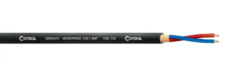 [CMK250BLACK/100] Cordial CMK 250 mikrofonikaapeli 2x0,50mm², 100 m kela