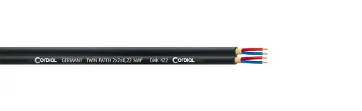 [CMK422BLACK/100] Cordial CMK 422 twin-kaapeli 2x2x0,22mm², 100 m kela
